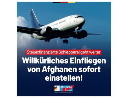 ++ Willkürliches Einfliegen von Afghanen sofort einstellen! ++