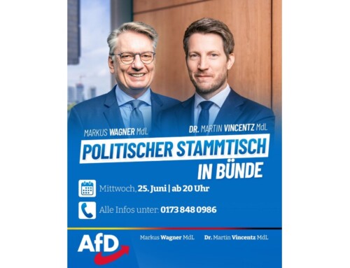 ++ Landessprecher Dr. Martin Vincentz & Markus Wagner kommen nach Bünde! ++