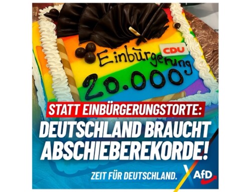 +++ Statt Einbürgerungstorte: Deutschland braucht Abschieberekorde! +++