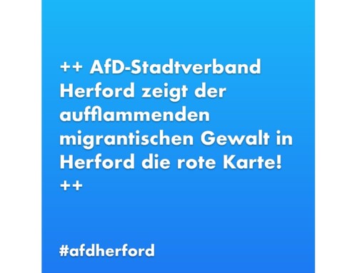 ++ AfD-Stadtverband Herford zeigt der aufflammenden migrantischen Gewalt in Herford die rote Karte! ++