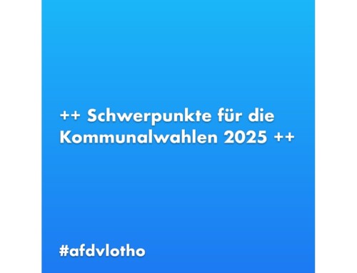 ++ Schwerpunkte der AfD in Vlotho für die Kommunalwahlen 2025 ++