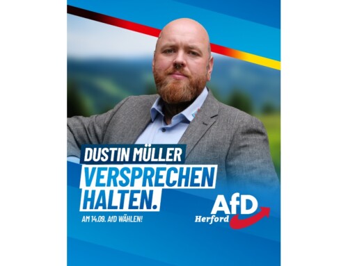 ++ Unser Kandidat für den Gemeinderat in Kirchlengern: Dustin Müller ++