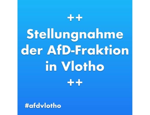 ++ Stellungnahme der AfD-Fraktion Vlotho ++