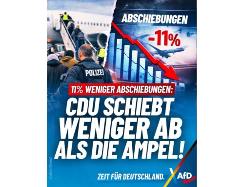 ++ 11% weniger Abschiebungen: CDU schiebt weniger ab als Ampel! ++