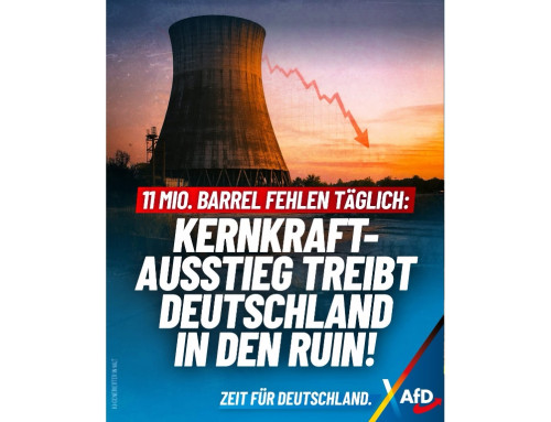 ++ 11 Mio. Barrel fehlen täglich: Kernkraft-Ausstieg treibt Deutschland in den Ruin! ++