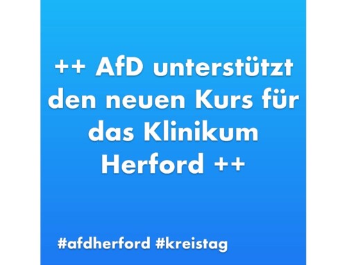 ++ AfD unterstützt den neuen Kurs für das Klinikum Herford