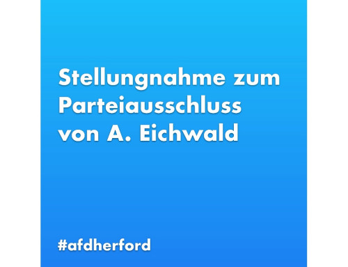 ++ AfD-Kreisverband Herford zum Parteiausschluss von Alexander Eichwald ++