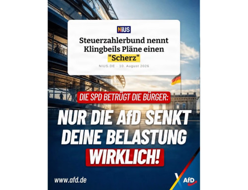 ++ Nur die AfD senkt deine Belastung wirklich! ++